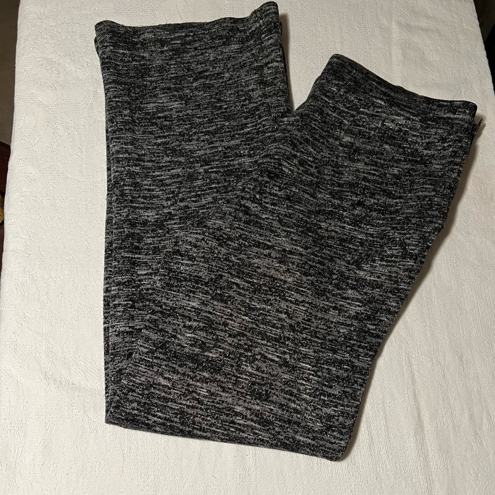 Forever 21 Black Marbled Wide Leg Pants Size L